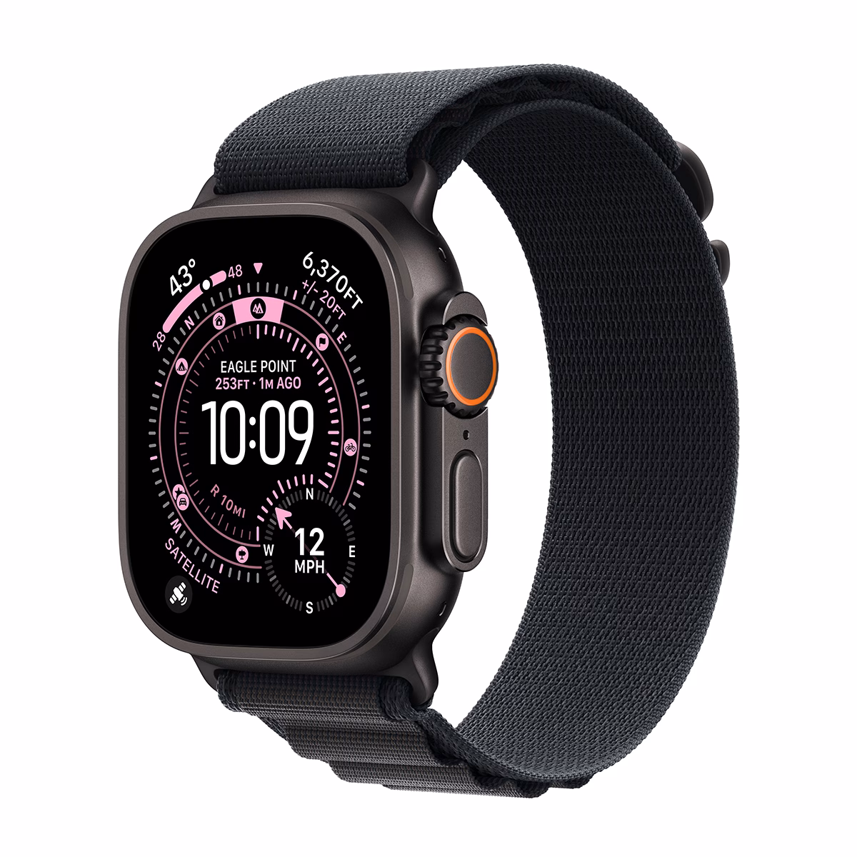 ساعت هوشمند اپل مدل Ultra 3 Alpine Loop 49mm بدنه مشکی بند مشکی پلازا دیجیتال