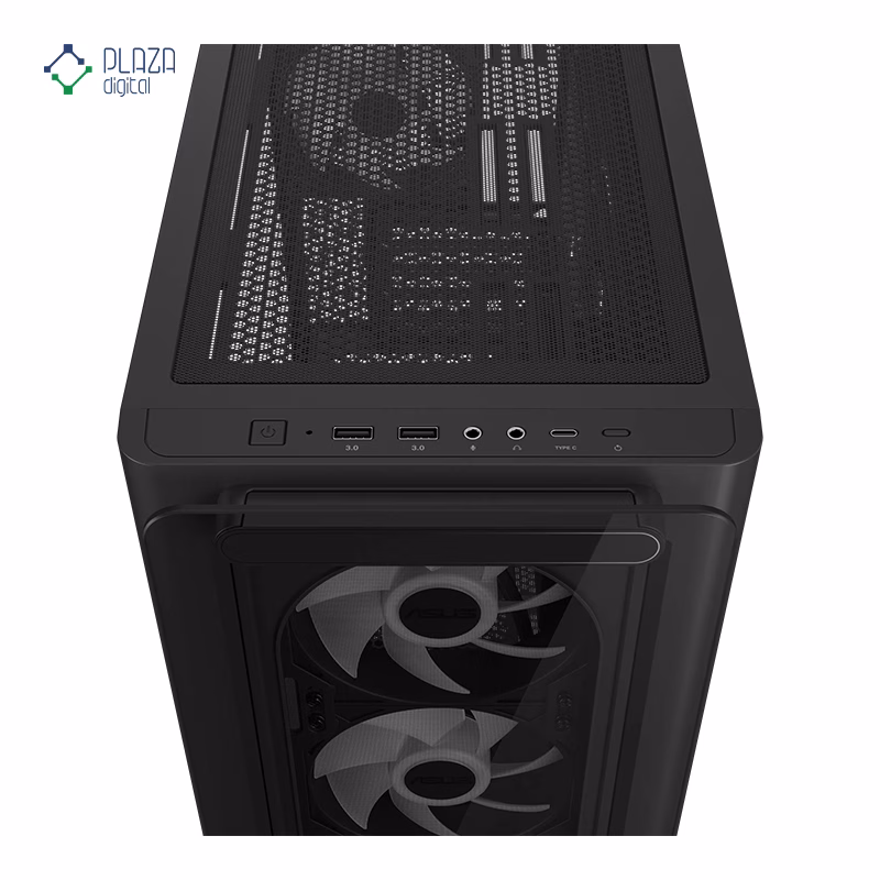 نمای درگاه کیس کامپیوتر ایسوس مدل A23 PLUS پلازا دیجیتال مشکی