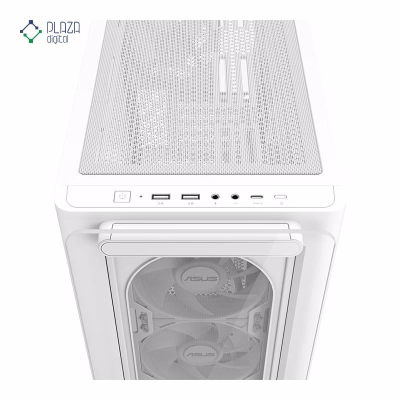 نمای درگاه کیس کامپیوتر ایسوس مدل A23 PLUS پلازا دیجیتال سفید