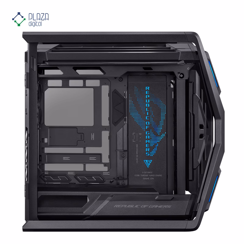 نمای چپ بدون دریچه کیس کامپیوتر گیمینگ ایسوس مدل ROG Hyperion GR701 BTF Edition پلازا دیجیتال