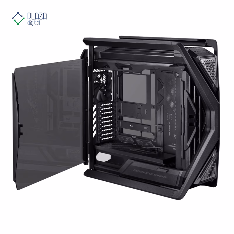 نمای دریچه چپ کیس کامپیوتر گیمینگ ایسوس مدل ROG Hyperion GR701 BTF Edition پلازا دیجیتال