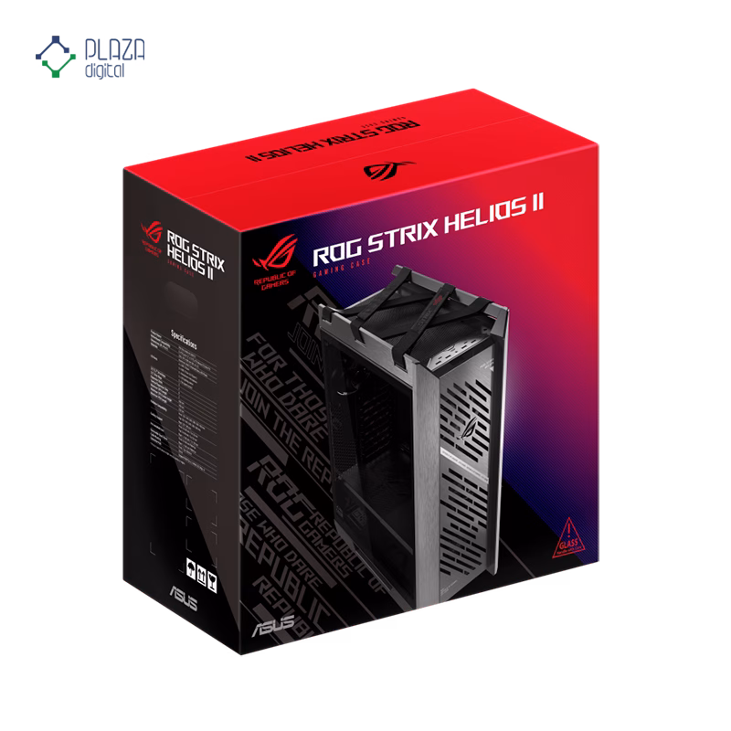 جعبه کیس کامپیوتر گیمینگ ایسوس مدل ROG Strix Helios II GX601S مشکی پلازا دیجیتال