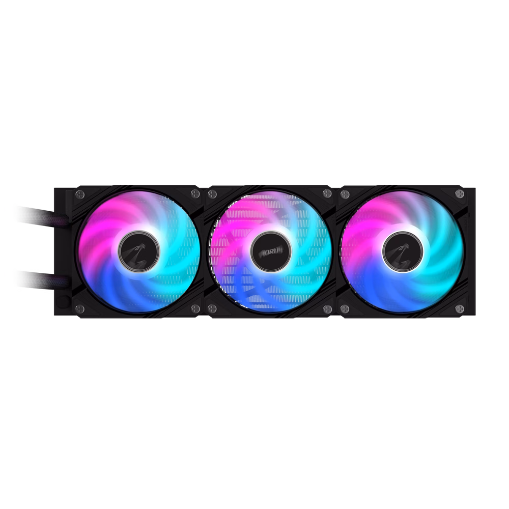 نورپردازی فن خنک کننده پردازنده مایع گیگابایت مدل AORUS WATERFORCE II 360 پلازا دیجیتال