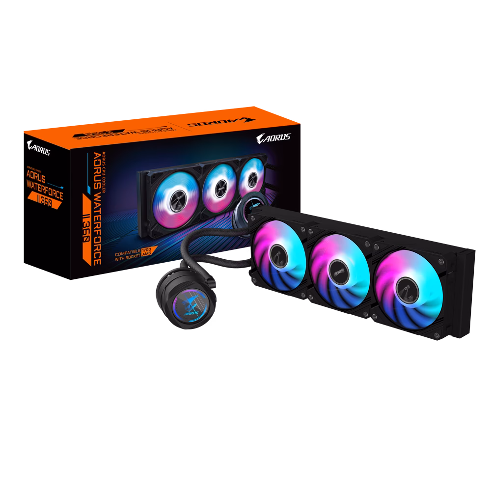 جعبه خنک کننده پردازنده مایع گیگابایت مدل AORUS WATERFORCE II 360 پلازا دیجیتال
