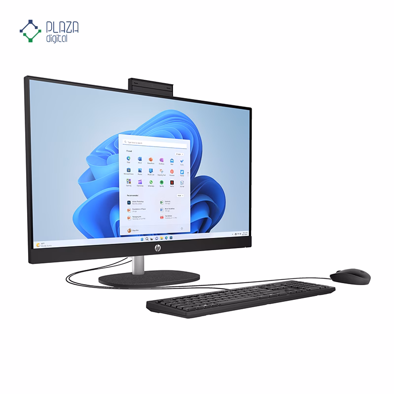 نمای چپ کامپیوتر All in One اچ پی 23.8 اینچی مدل CR0324nh i5 1334U 16GB 512GB مشکی پلازا دیجیتال