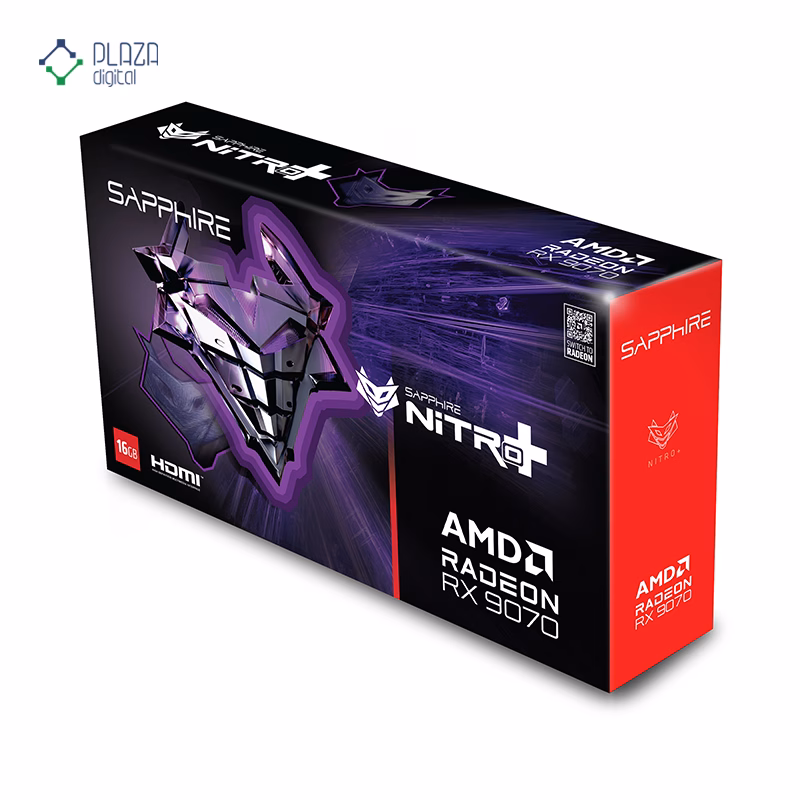 جعبه کارت گرافیک سافایر مدل NITRO Plus AMD Radeon RX 9070 OC حافظه 16 گیگابایت پلازا دیجیتال