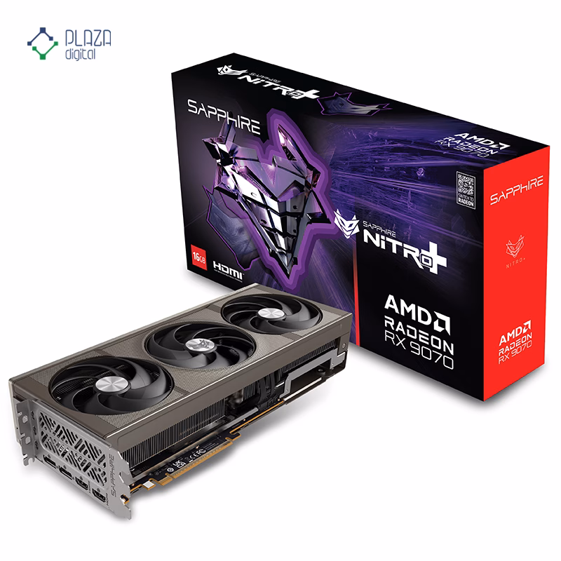 جعبه کارت گرافیک سافایر مدل NITRO Plus AMD Radeon RX 9070 OC حافظه 16 گیگابایت پلازا دیجیتال