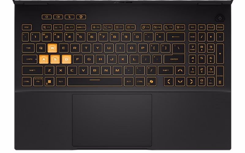 بررسی ASUS TUF Gaming F16 FX608JMR؛ قدرت بازی حرفه ای در قالبی مقرون به صرفه 17 کیبورد و تاچ پد لپ تاپ ایسوس FX608JMR