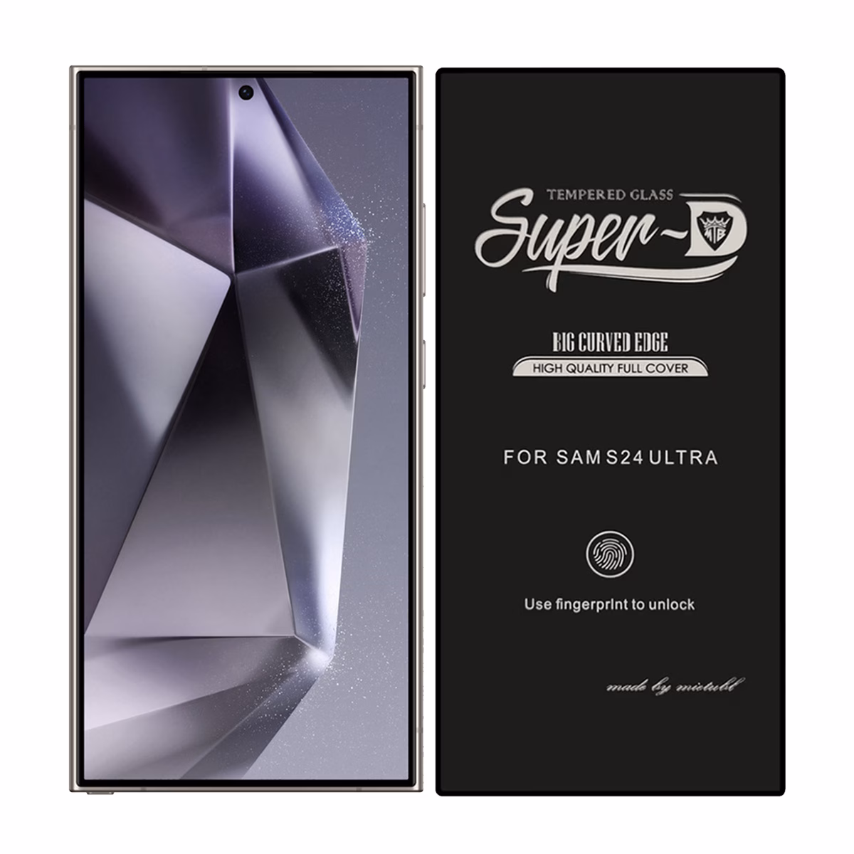 گلس گوشی سامسونگ Galaxy S24 Ultra مدل Super D پلازادیجیتال