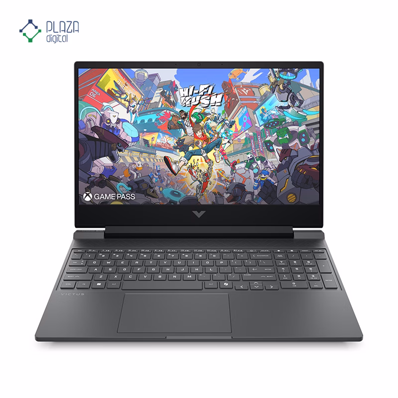نمای جلو لپ تاپ گیمینگ اچ پی 15.6 اینچی مدل Victus 15t-fa200 Core 7 240H 64GB 2TB RTX5060 پلازا دیجیتال