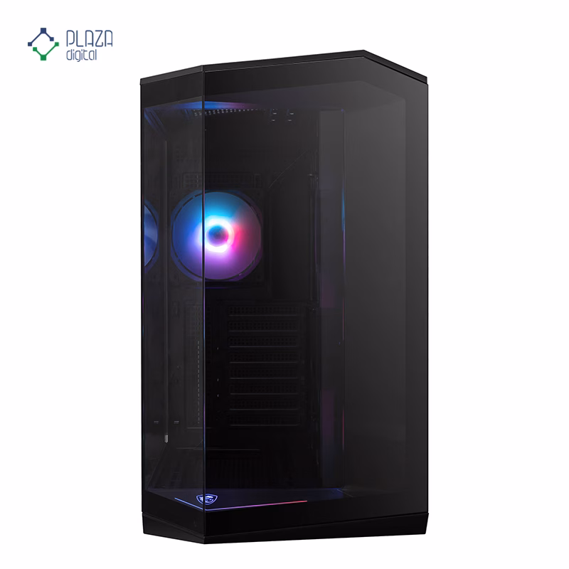 نمای جلو کیس کامپیوتر گیمینگ ام اس آی مدل MAG PANO 100R PZ مشکی پلازا دیجیتال