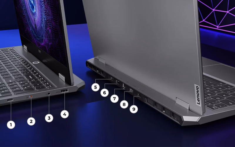 بررسی لپ تاپ LOQ i7 14700HX؛ آیا بهترین گزینه اقتصادی برای گیمرهاست؟ 11 پورت ها