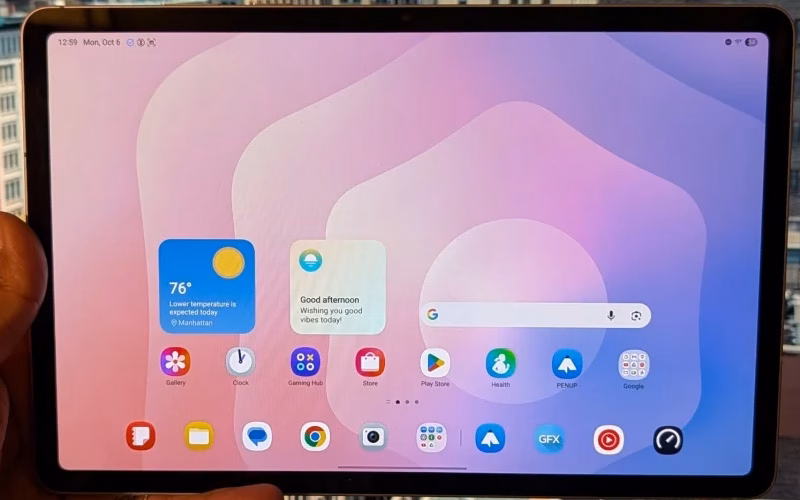 بررسی تبلت گلکسی تب S11 13 کیفیت نمایشگر گلکسی تب S11