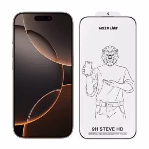گلس گوشی اپل iPhone 16 Pro Max گرین لاین مدل 9H steve پلازادیجیتال