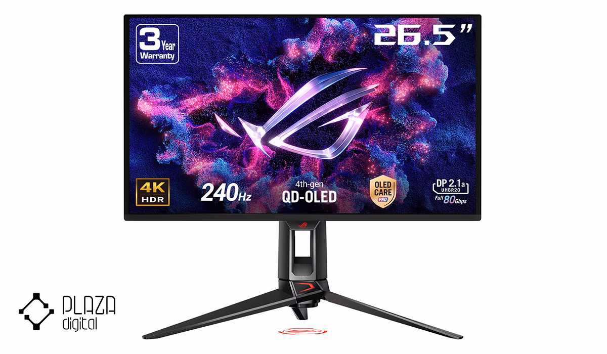بهترین مانیتورهای 4K کدامند؟ 9 مانیتور گیمینگ 27 اینچی ایسوس مدل ROG Swift OLED PG27UCDM