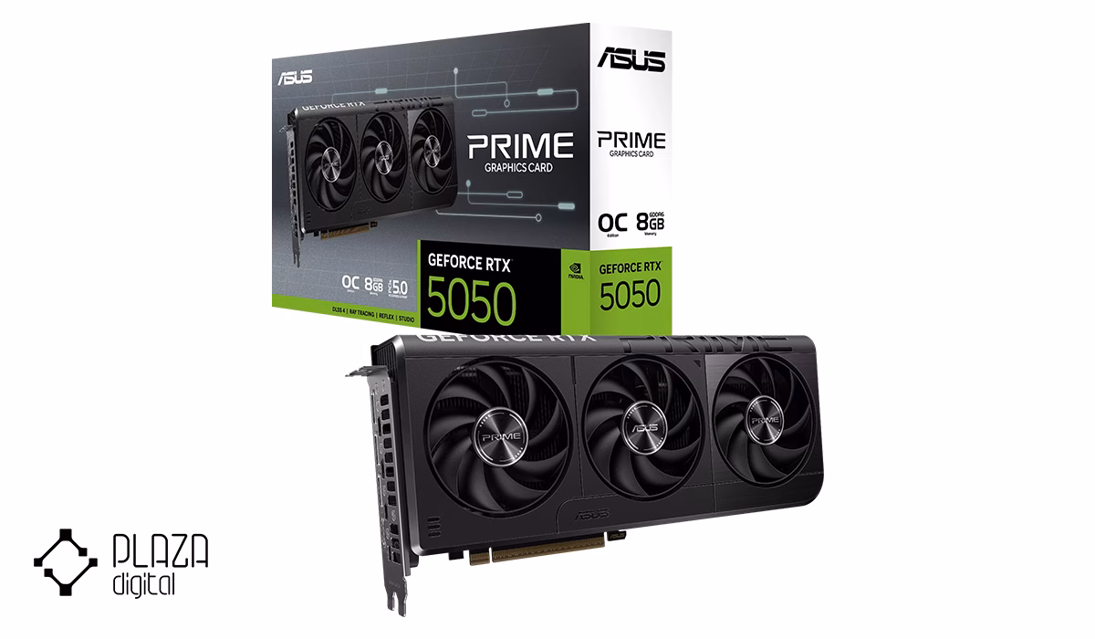 بهترین کارت گرافیک های کامپیوتر PC از اقتصادی تا بالارده 30 کارت گرافیک ایسوس مدل Prime GeForce RTX 5050 8GB GDDR6 OC Edition حافظه 8 گیگابایت