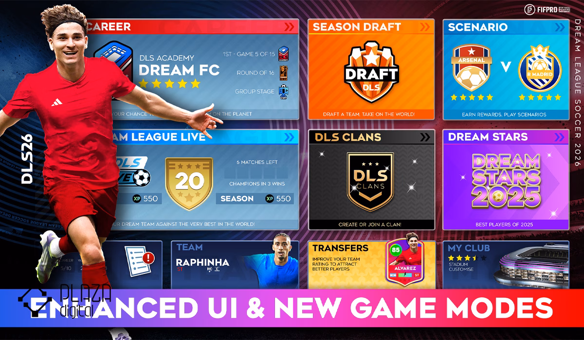 معرفی بهترین بازی فوتبال برای گوشی 15 بازی فوتبال Dream League Soccer 2026