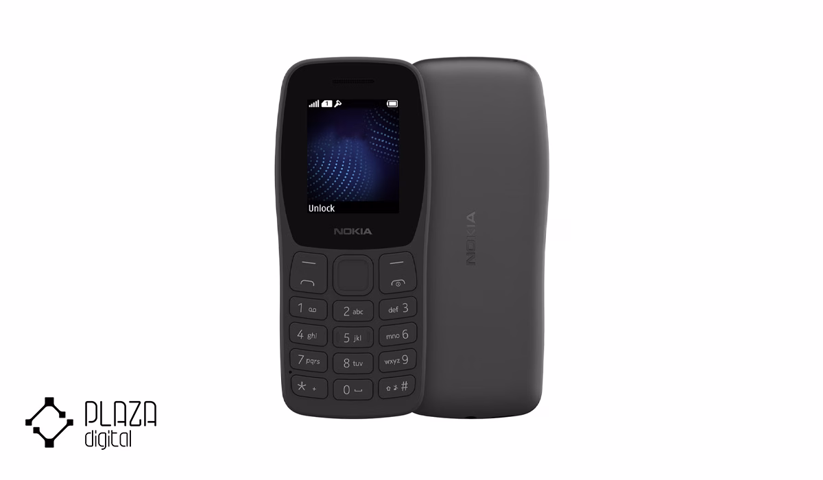 معرفی بهترین گوشی دکمه ای 12 Nokia-2025-105-Classic-4MB-4MB-Mobile-Phone-black-PlazaDigital