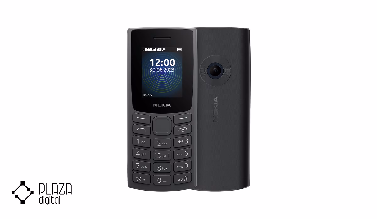 معرفی بهترین گوشی دکمه ای 8 nokia-110-2024-fa-dual-sim-mobile-phone-assembled-in-iran-black-plazadigital