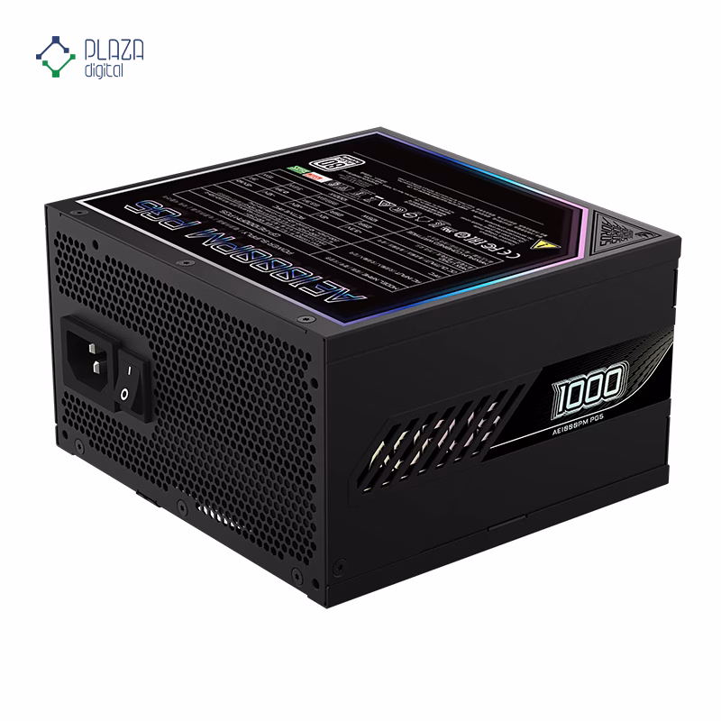 پاور کامپیوتر گیگابایت مدل AORUS ELITE P1000W 80+ Platinum Modular PCIe 5.0 (Rev. 1.0) پلازا دیجیتال
