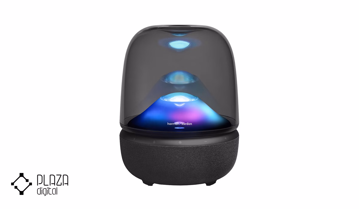 معرفی بهترین برند های اسپیکر خانگی 9 Harman-Karden-Aura-Studio-5-Bluetooth-Speaker-PlazaDigital