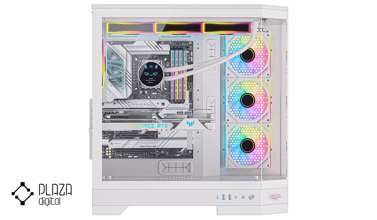 بهترین کیس کامپیوتر؛ بالا رده، میان رده و اقتصادی 19 Awest-GT-AQ1-MW-Gaming-Computer-Case