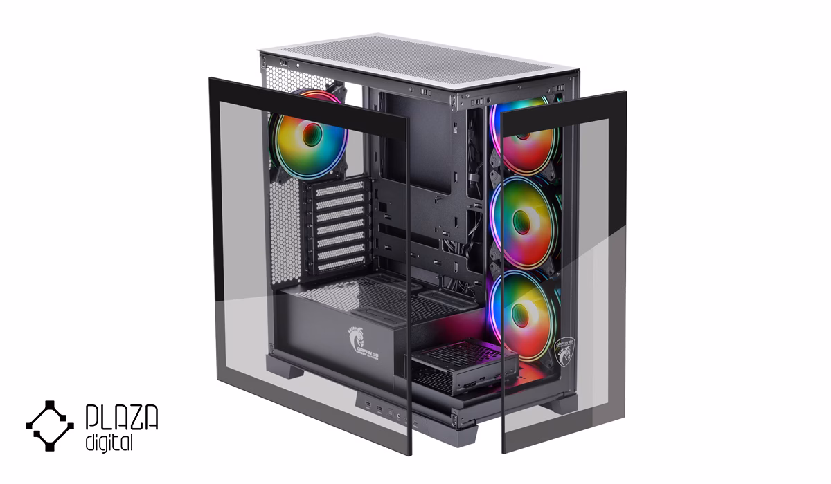 بهترین کیس کامپیوتر؛ بالا رده، میان رده و اقتصادی 21 Green-Griffin-G8-Computer-Case