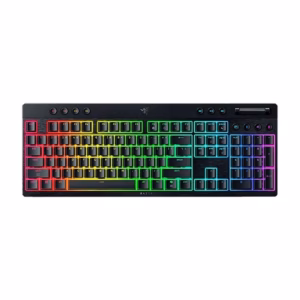 کیبورد بی سیم ریزر مدل Blackwidow V4 Low-Profile HyperSpeed Yellow Switch