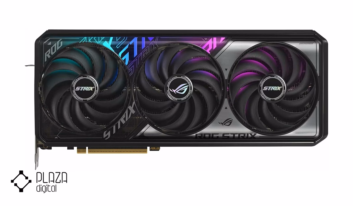 بهترین کارت گرافیک 12GB 18 کارت گرافیک ایسوس مدل ROG Strix GeForce RTX 5070 12GB GDDR7 OC Edition حافظه 12 گیگابایت