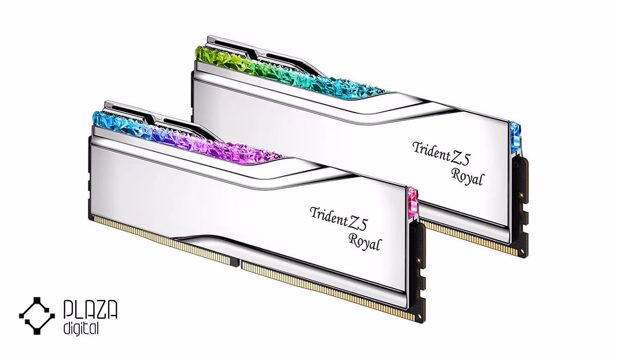 بهترین رم جی اسکیل G.Skill 19 رم کامپیوتر DDR5 جی اسکیل مدل Trident Z5 Royal دو کاناله 6400 مگاهرتز CL32 ظرفیت 32 گیگابایت