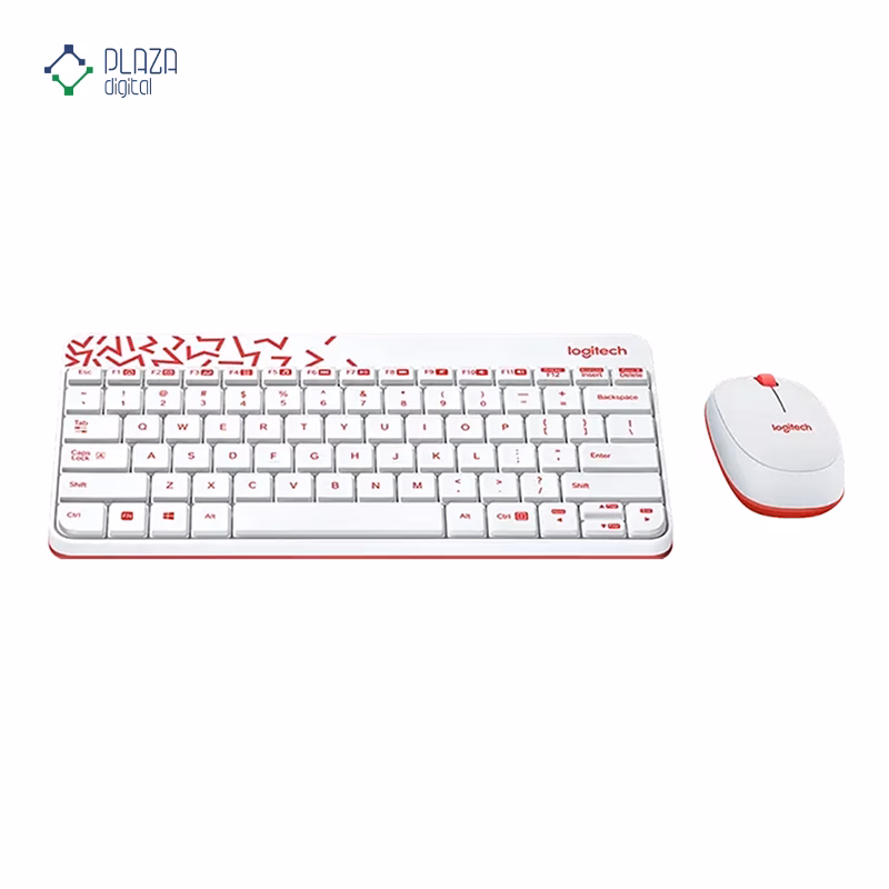 کیبورد و ماوس بی سیم لاجیتک مدل MK240 سفید پلازادیجیتال